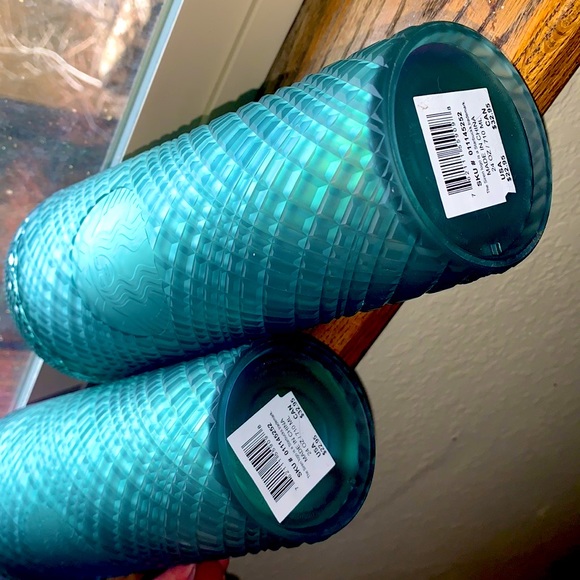 ONE Starbucks 2023 Spring Teal Jeweled Green Blue Ombre Cold Cup Tumbler - Picture 4 of 6